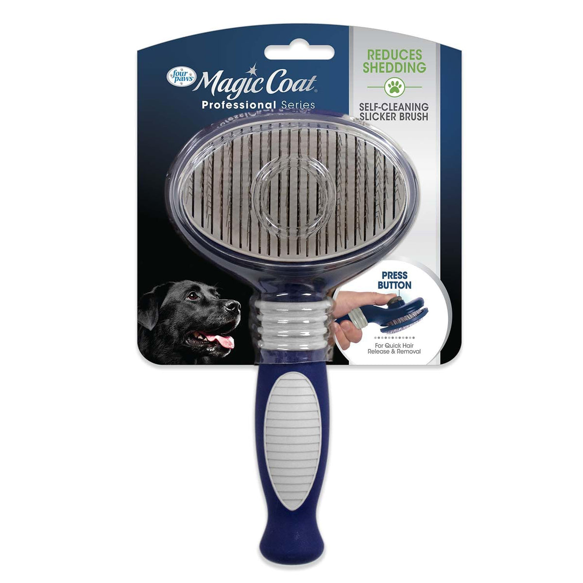 Four Paws Magic Coat Slicker, Self-Cleaning Grooming Tool