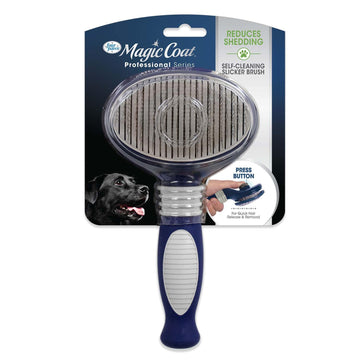 Four Paws Magic Coat Slicker, Self-Cleaning Grooming Tool