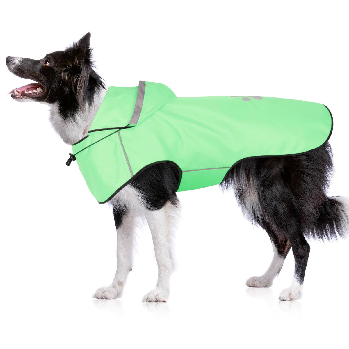 Reflective Hooded Dog Raincoat for Large Breeds